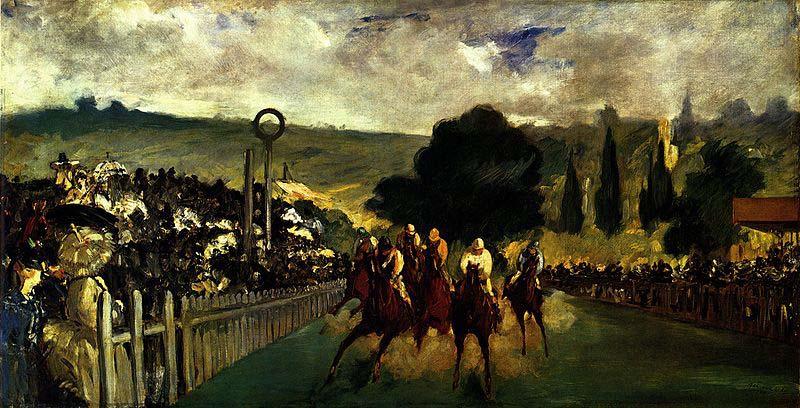 Edouard Manet Rennen in Longchamp oil painting picture